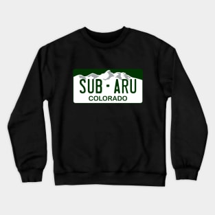 Subaru - Colorado License Plate Crewneck Sweatshirt